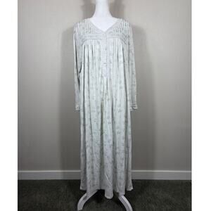 Vintage Aria Long Sleeve Nightgown Light Green Garden Girl Fairy Size Medium